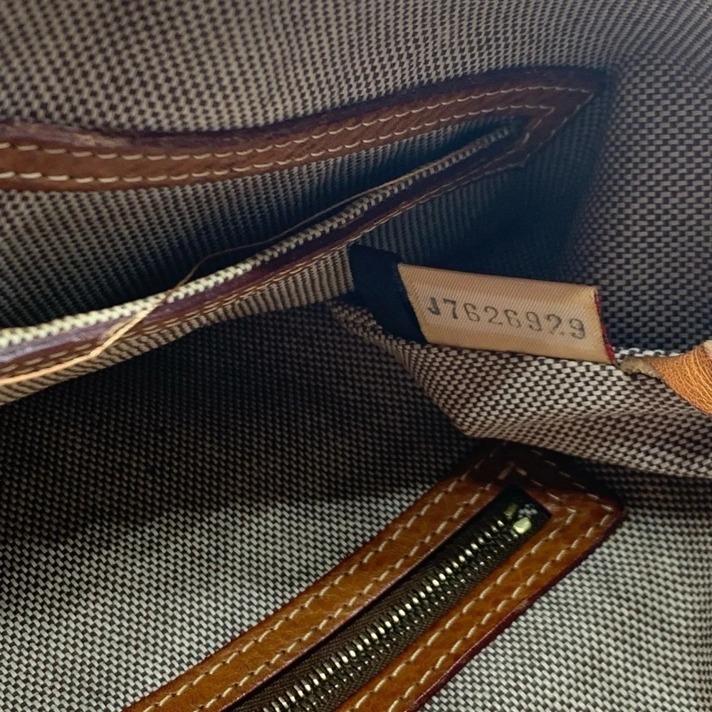 DOONEY And BOURKE genuine florentine vacchetta white leather satchel bag - Picture 14 of 16